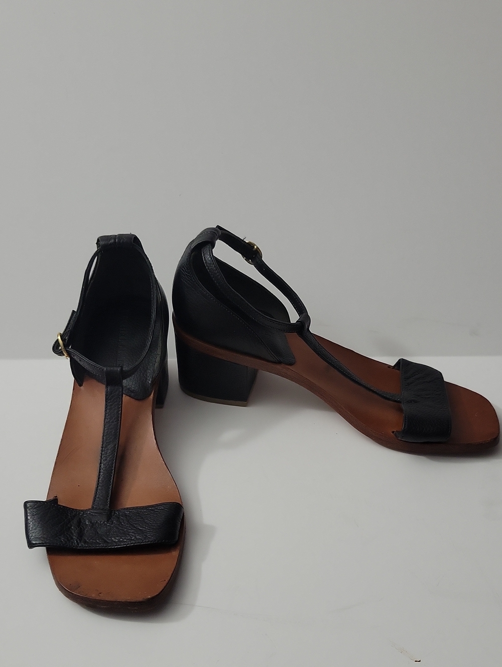 Rachel Comey $391 Cleo Block Heel Sandal Size 8 Black Leather VGUC